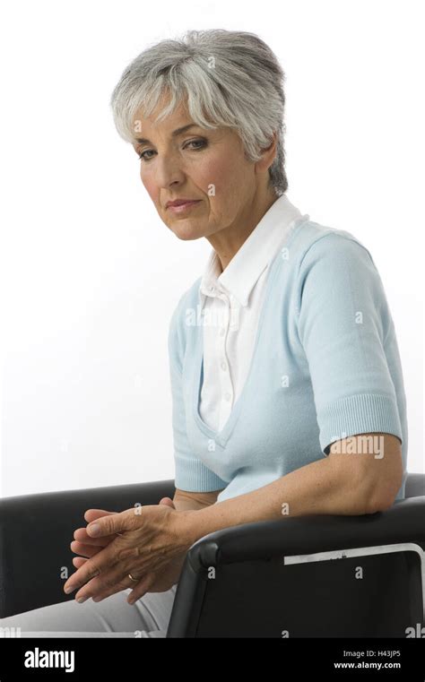 senior armchair sit consider thoughtful people senior citizens woman lifestyle