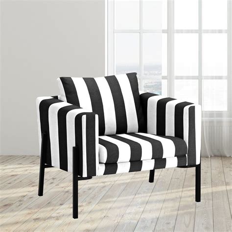 Chic extra replacement covers for the ikea gronlid sofa series. IKEA KOARP Armchair Cover, Black White Stripe in 2020 ...