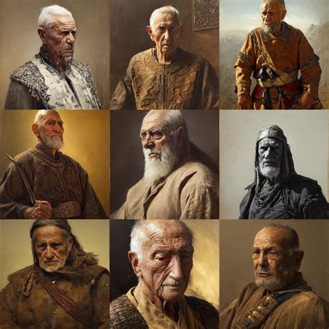 Portrait Of An Aged Warrior By Nasreddine Dinet And Stable Diffusion