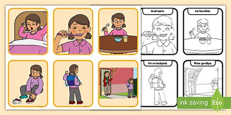 Going To School Multi Step Sequencing Cards Teacher Made