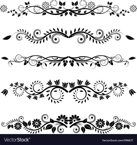 Floral Borders And Ornaments Royalty Free Vector Image