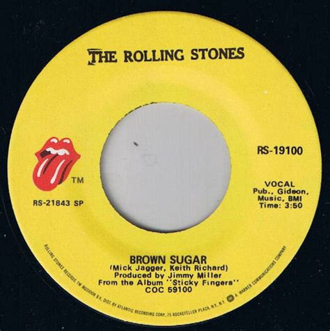 The Rolling Stones Brown Sugar 1978 Specialty Pressing Vinyl