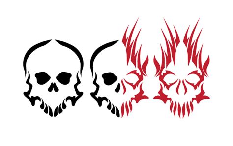 Evil Tribal Skull Tattoo Designs Clip Art Library