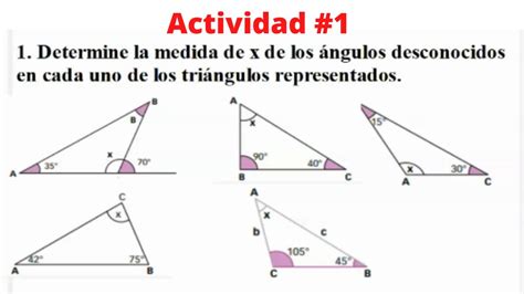 COMO HALLAR EL VALOR DE LOS ANGULOS INTERNO DE UN TRIANGULO YouTube