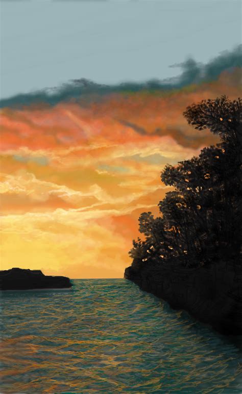 Sunset ← A Landscape Speedpaint Drawing By Betty Queeky Draw