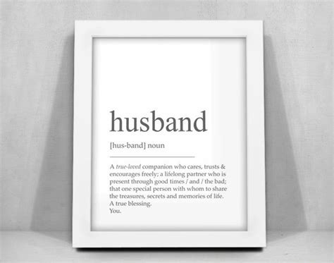 Husband Print Husband Definition Husband Quote Husband Wall Etsy Artofit