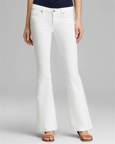 Lyst Paige Jeans Skyline Bootcut Petite In Optic White In White