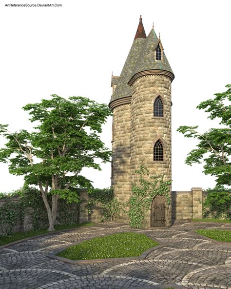 Free Stock Png Medieval Tower And Garden By Artreferencesource On