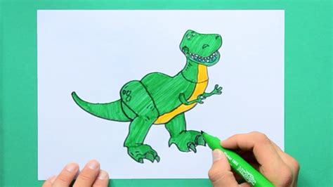 How To Draw Rex Pixar Toy Story Youtube