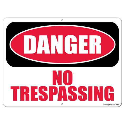 Danger No Trespassing 18x24 Aluminum Sign