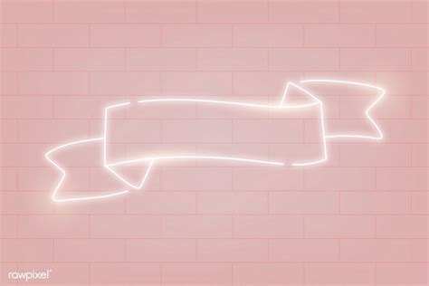 Download premium vector of Neon banner on a pink background vector