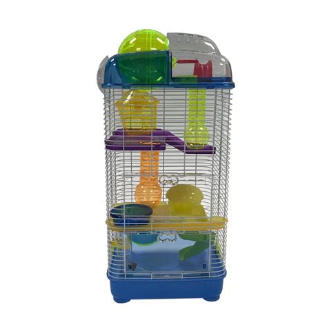 Yml 3 Level Clear Plastic Dwarf Hamster Or Mouse Cage With Ball On Top