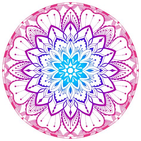 Circular Blue And Purple Mandala Mat Tenstickers