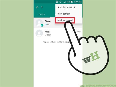 Whatsapp Unread Message Settings