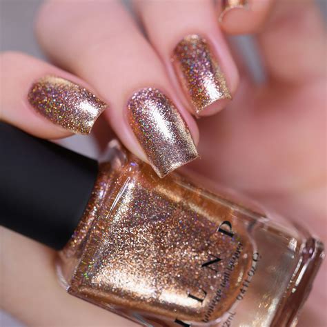 ilnp mirage brilliant gold holographic ultra metallic nail polish metallic nail polish
