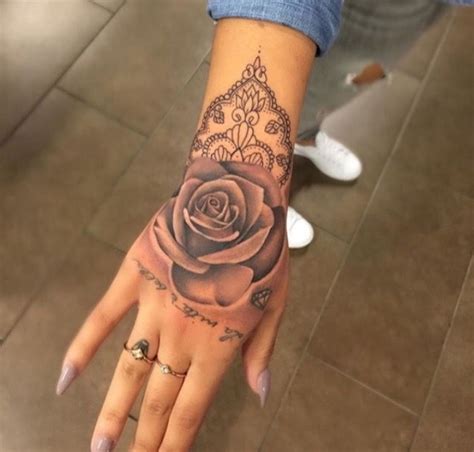 Hand Tattoo Rose Hand Tattoos Hand Tattoos For Women