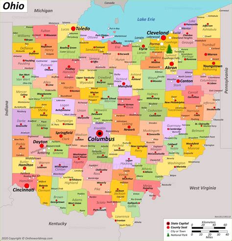 State Of Ohio Map Maps Of Ohio