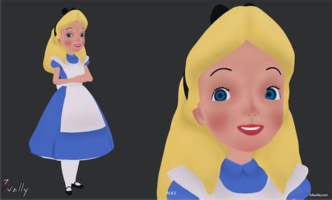 3dwally Alice Disneys Alice In Wonderland