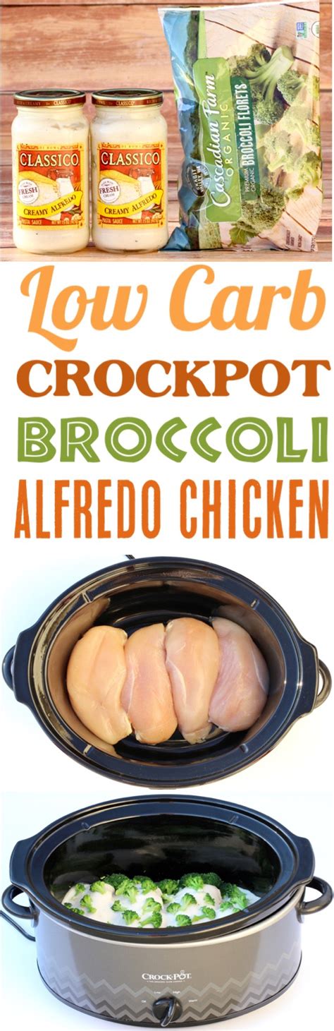Chicken Broccoli Alfredo Crock Pot Recipe 3 Ingredients