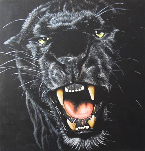 Black Leopard Painting By Jonmckenzie On Deviantart