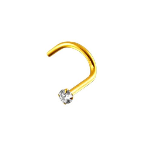 Bijou piercing nez diamant sertis griffes couleur or jaune ou en or blanc 18 carats. Piercing Nez Or Jaune 18K Zircone Blanc - Votre Piercing