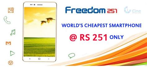 Freedom 251 Worlds Cheapest Smartphone Rs 251 Cheap Smartphones