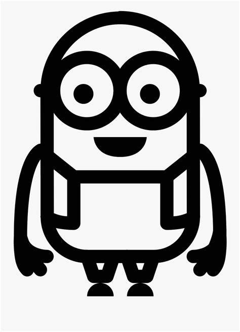 Icon Free Download Png And Vector Minion Black And White Clipart