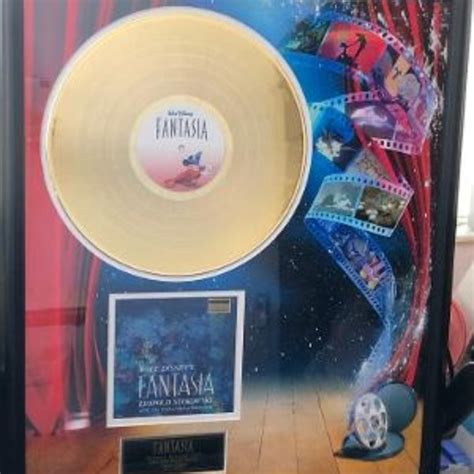 Art Walt Disney Fantasia Original Release 1957 24kt Gold Plated Lp
