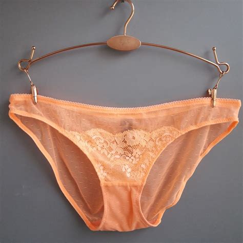 High Quality Brand Vs Briefs Sexy Mesh Womens Secret Underpants Orange