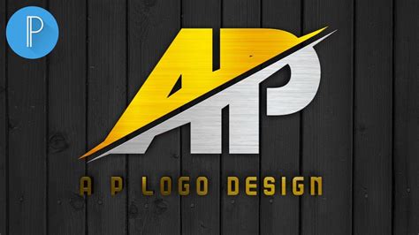 A P Professional Logo Design Pixellab 3d Mock Up Logo Design