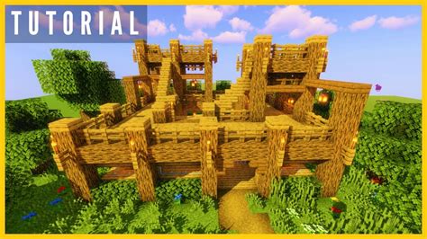 Minecraft Ultimate Oak Survival Fort Tutorial How To Build A Starter