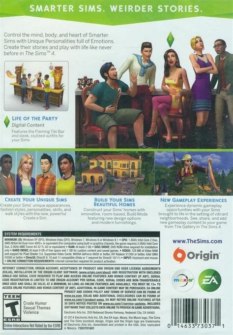 The Sims 4 Limited Edition Dvd Rom
