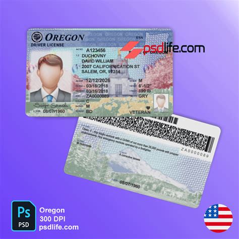 Oregon Driving License Psd Template Required Paperwork ⭐️⭐️⭐️⭐️