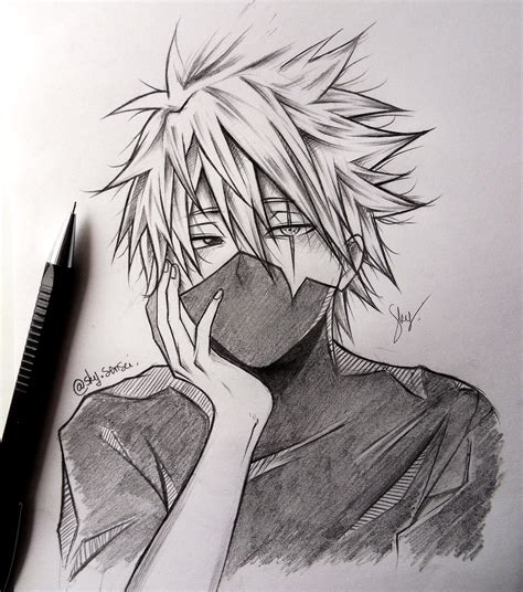 Naruto Sensei Kakashi Drawings Drawing Art Ideas