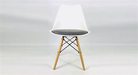 Lambert Lounge Chair In White And Light Grey Fabric Urban Ladder