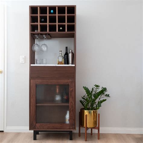 Diy Tall Bar Cabinet With Storage With Detailed Plans And Video