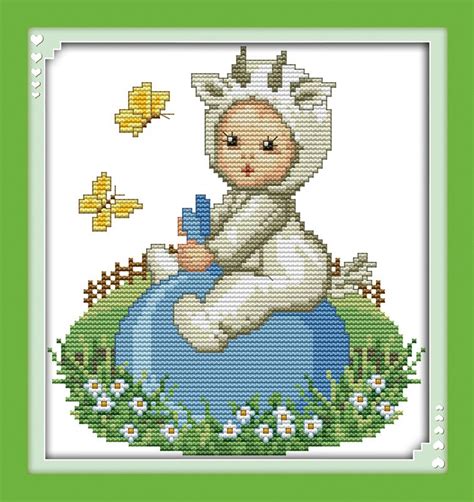 Maybe you would like to learn more about one of these? The Baby Goat Counted Cross Stitching 11CT Printed DMC ...