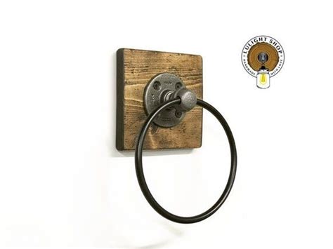 Rustic Towel Holder Rustic Bathroom Accessories Rustic Wall Etsy