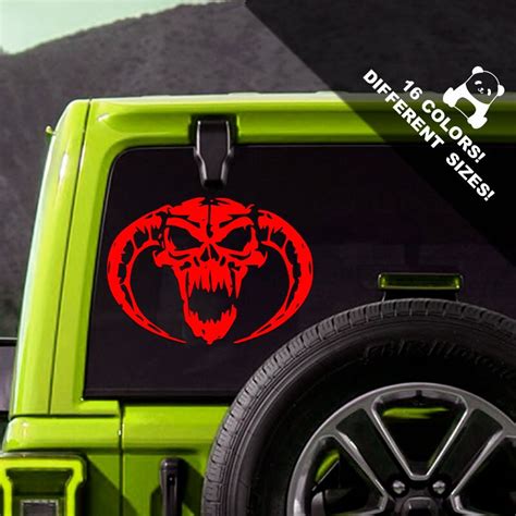 Demon Demon Decal Demon Sticker Demon Vinyl Demon Skull Etsy