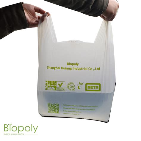 China Certified Compostable 100 Biodegradable Shopping Bags Trash