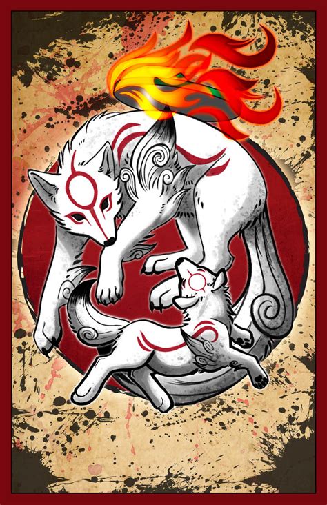 Okami Mother And Son By Whitewingedanwe On Deviantart