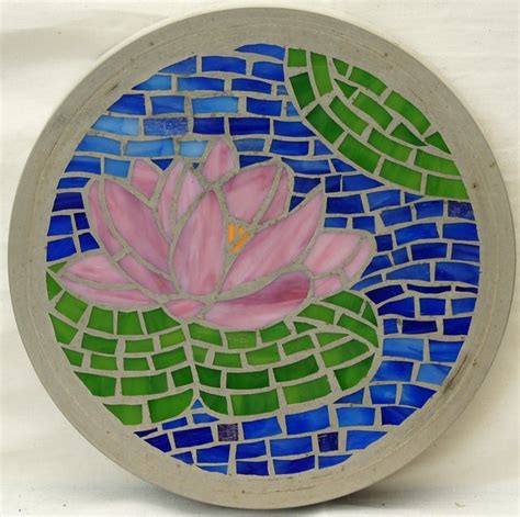 Lotus Flower Mosaic Stepping Stone 4 Mosaic Flowers Mosaic Flower