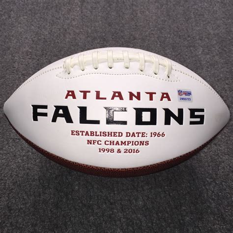 Falcons Ryan Schraeder Signed Panel Ball W Falcons Logo The