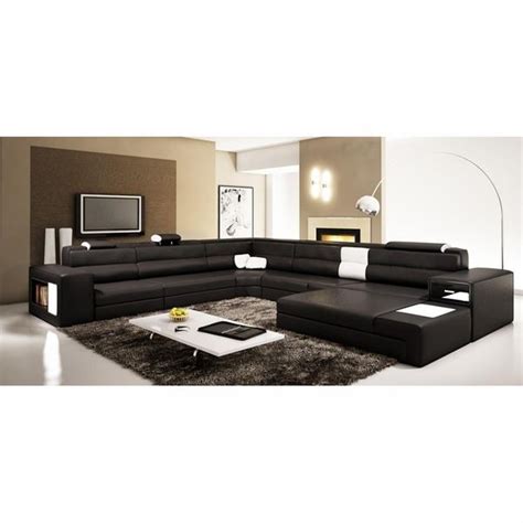 Divani Casa Polaris Contemporary Bonded Leather Sectional Sofa U