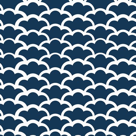 Seamless Japanese Pattern With Wave Motif Vector Download Free