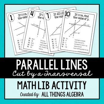 Angles, parallel and perpendicular lines. Parallel Lines And Transversals Worksheet Answers Gina Wilson - Worksheetpedia