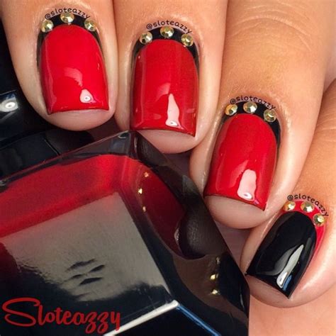 45 Stylish Red And Black Nail Designs Youll Love ️🖤 Be Modish