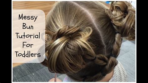 Messy Bun Tutorial For Toddlers Youtube