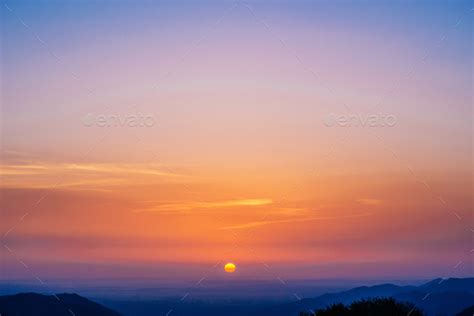 Beautiful Twilight Sunrise Scene Stock Photo By Mstandret Photodune