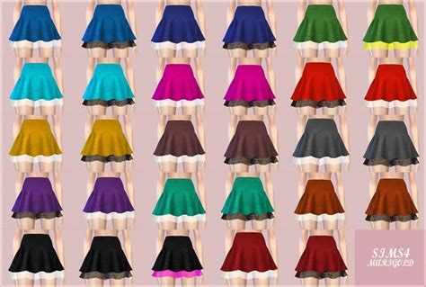 Double Flared Mini Skirts At Marigold Sims 4 Updates